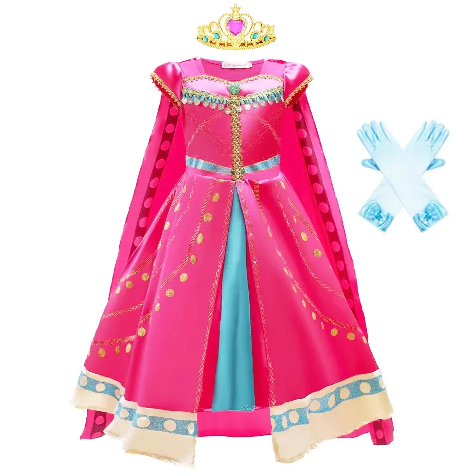 Jasmijn Meisjes Aladdin Kostuum Halloween Prinses Jurk Kinderen Verjaardagsfeestje Kerst Arabische Cosplay 4 5 6 7 8 9 10 jaar