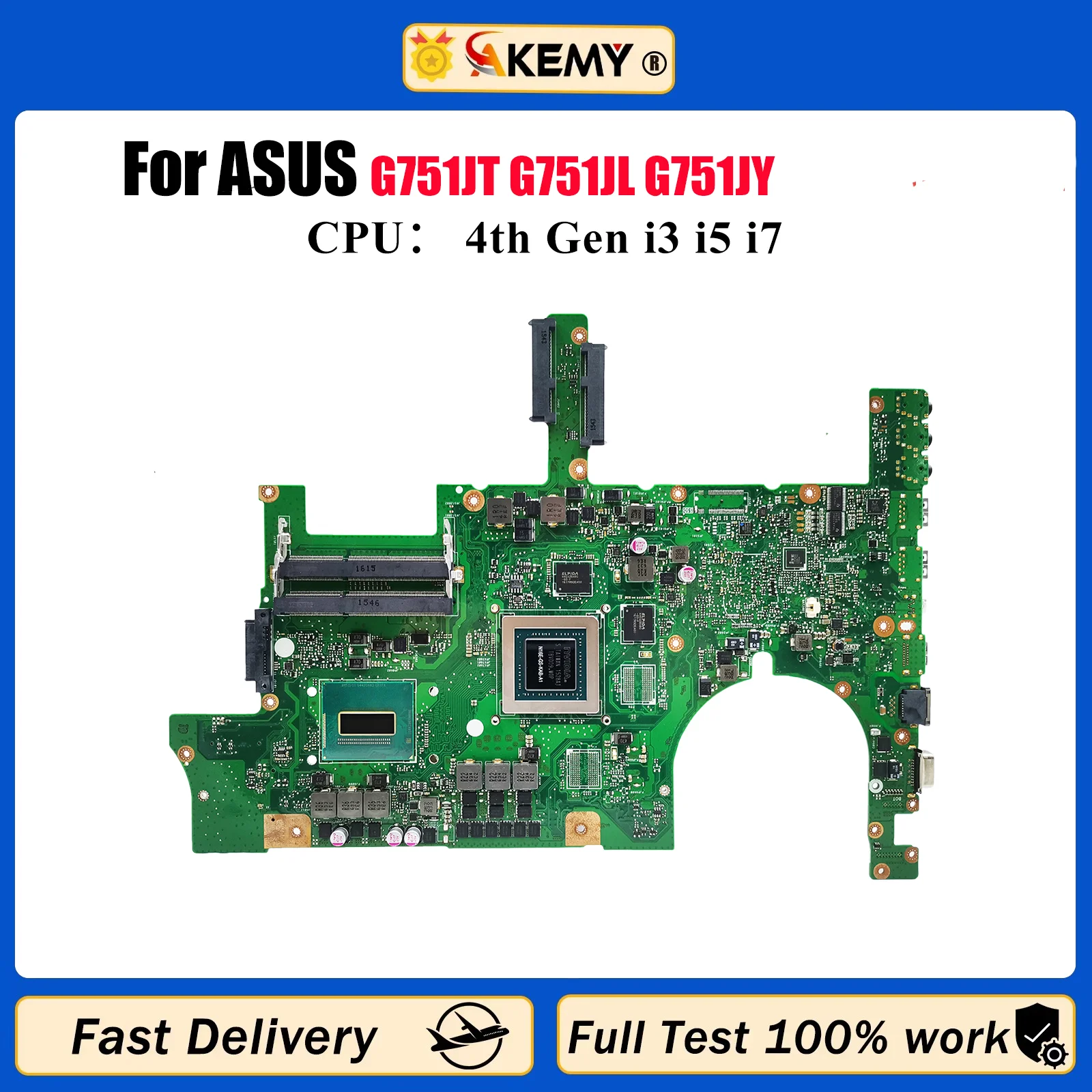 

G751JL Материнская плата для ноутбука ASUS ROG G751J G751JT G751JL G751JY Материнская плата для ноутбука с процессором i3 i5 i7 100% тест ОК быстрая доставка
