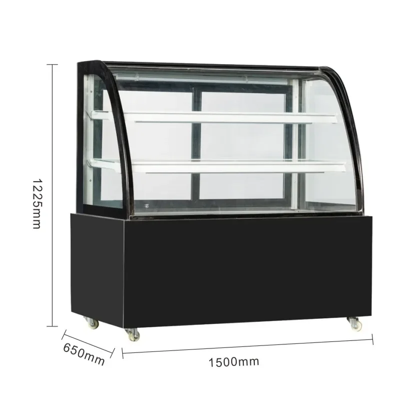 Commercial Fan Cooling 300L Refrigerated Case Bakery Cake Chocolate Display Showcase