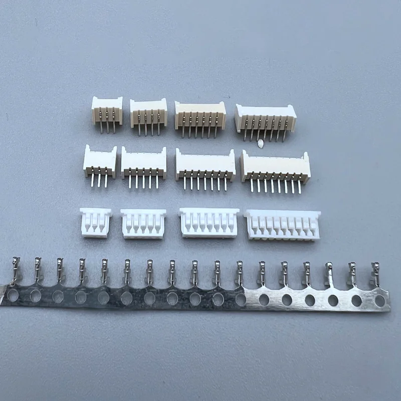 50pcs MICRO JST 1.25 2/3/4/5/6 pin connector 1.25MM PITCH Horizontal Straight pin header / Housing / terminal 1.25-2p/3p/4p/5p