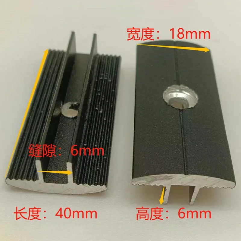 

200 шт., черный алюминиевый сплав, WPC, дерево, пластик, композитный Т-образный зажим для пола, крепеж