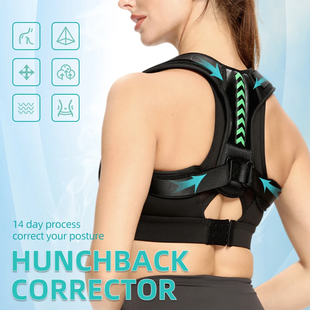 BraceTop Back Shoulder Posture Corrector Preventing Humpback Protection Spine Pain Relief Correction Belt Women Men Back Support