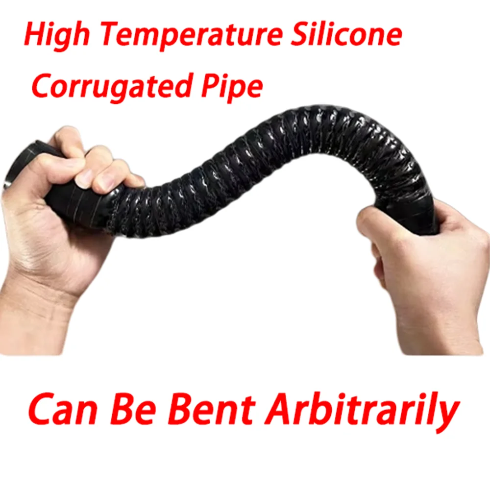 

Car Silicone Corrugated Pipe Threaded Hose Joint Coolant Hose Silicone Flexible Hose Radiator Tube Pipe For Air Intake