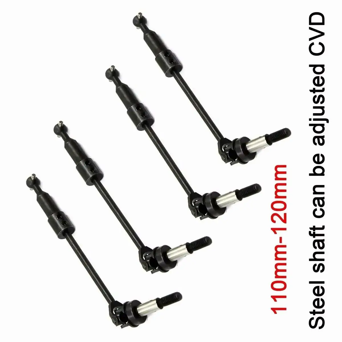 

2 шт./4 шт. 110-120 мм универсальный стальной вал, регулируемые валы CVD 106015/108015 для радиоуправляемого автомобиля HSP 94111/107/170 94118, аксессуары
