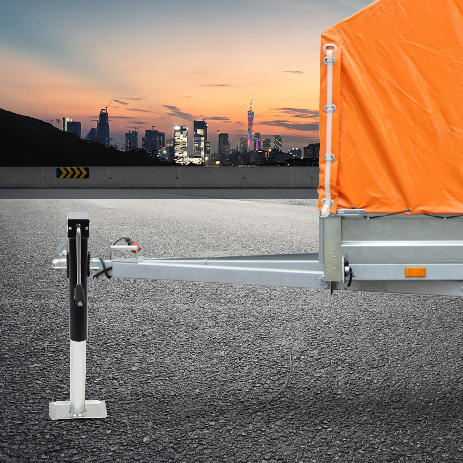 10 Inch 1T Trailer Jack with Manual Hand Pump Profile Floor Jack Strong Load Capacity Practical Tool Widely Used Stable Base