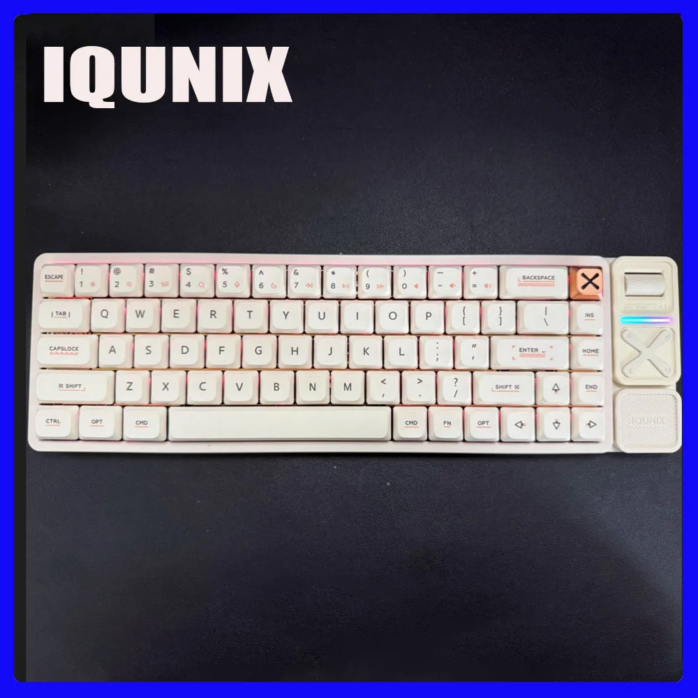 

IQUNIX MG65 Pro Беспроводная механическая клавиатура Bluetooth Эргономичная малоосевая горячая замена RGB Алюминиевый сплав Геймерская клавиатура с ЧПУ