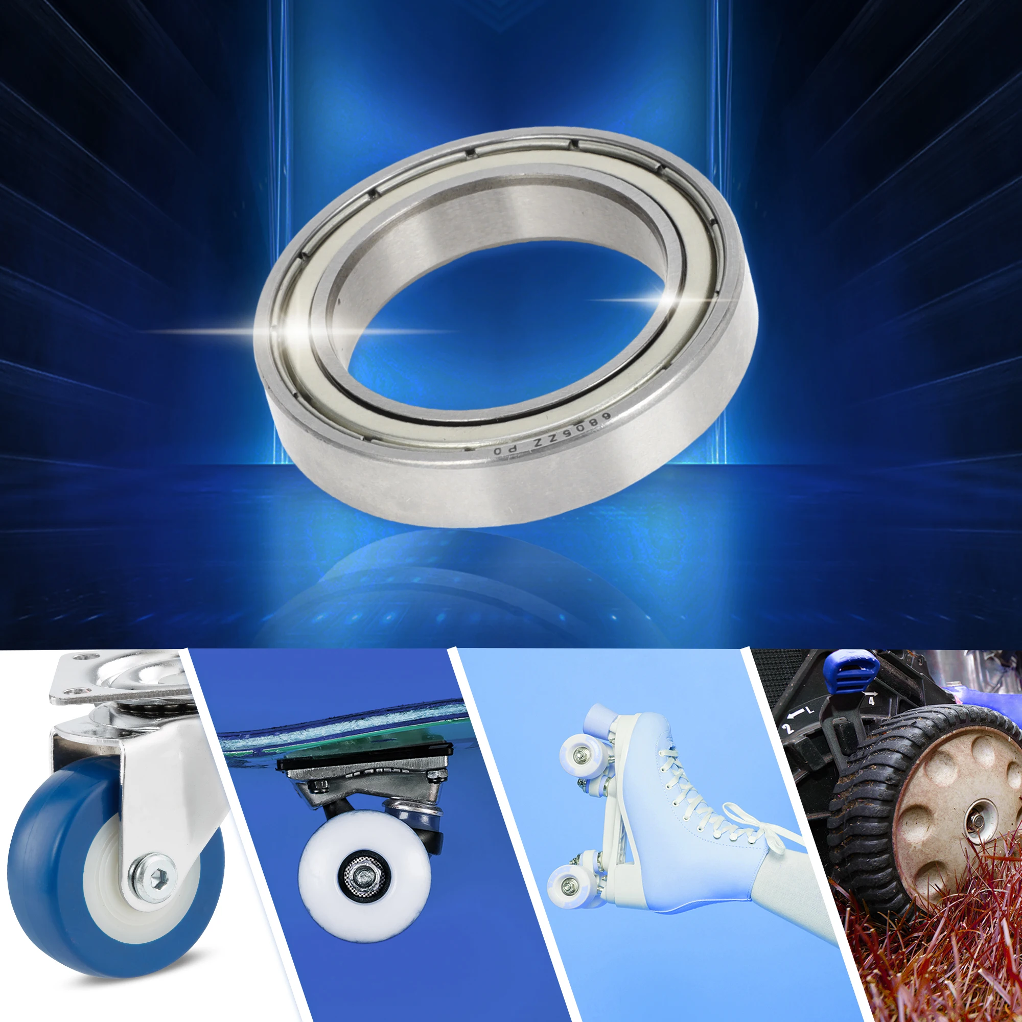 Motoforti 6805ZZ Deep Groove Ball Bearings P0 25x37x7mm Lubricated Bearings Double Metal Seal Scooter Skateboard Wheel