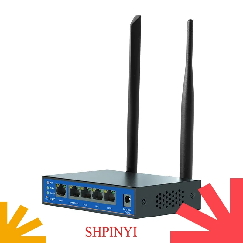 PUSR Dual SIM Router Qualcomm Solution Metal Shell Support Dual WAN Ports, SMS, VLAN and Rich VPN Functions USR-G805s-G