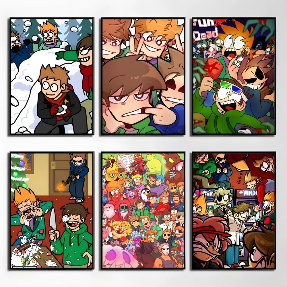 

Web Anime Cartoon E-Eddsworld Poster Elegant And Affordable Wall Art Stickers For Dormitory Living Room And Bedroom Spaces