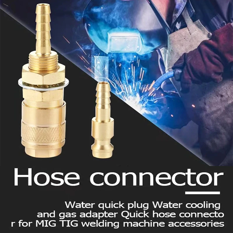 Cooled Gas Adapter Connector Clamp Welding Machine Quick Fitting Female Male Water MIG TIG Welding Torch Tools Welder
