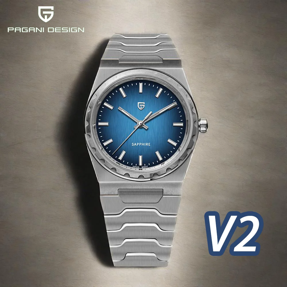 

2025 New PAGANI DESIGN Men's casual Quartz Watch 37MM VJ21 Sapphire Stainless Steel Waterproof Wristwatches Reloj Hombre PDYS020