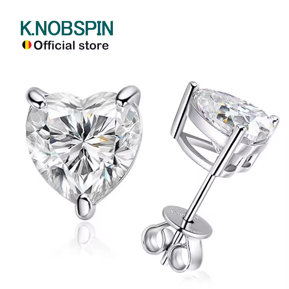 עגילי moissanite d v1 עגילי moissanite עבור נשים gra מוסמך מעבדה לגדל יהלום 925 כסף מצופה זהב 18 קראט
