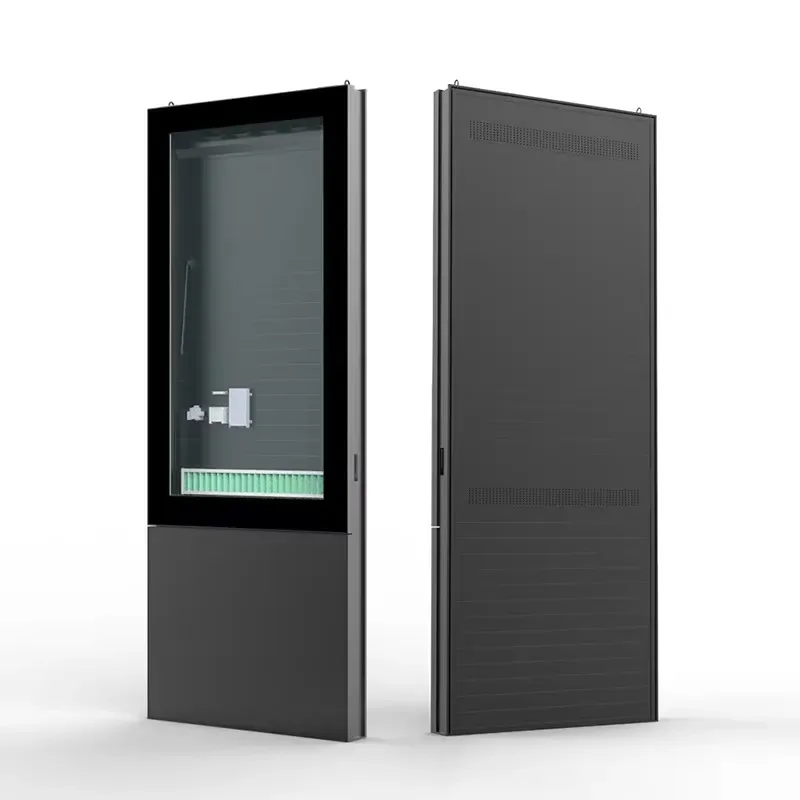 IP65 Waterproof Metal Shell Outdoor Display Cabinet Weatherproof Digital Signage Enclosure