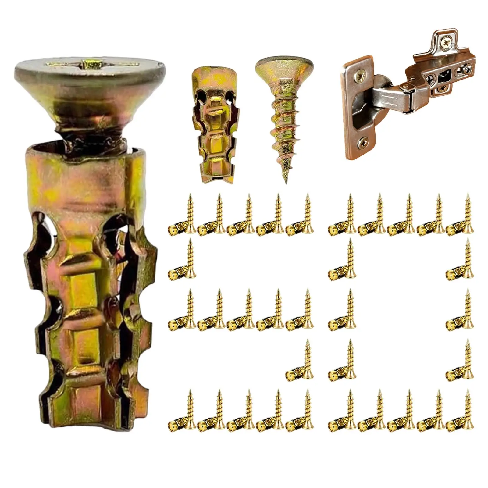 Door Hinge Thread Repair Screws Short Expansion Wall Anchors Stripped Thread Repair Fixer Steel Self Tapping Screws