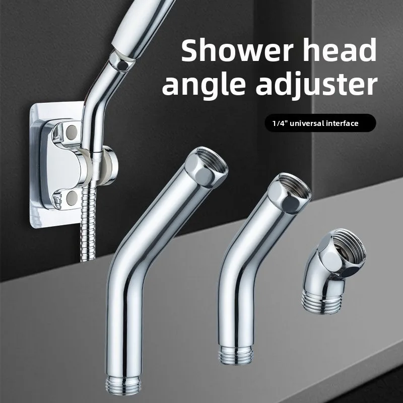 Shower Head Extension Arm Adjustable Angle Rotatable Connector Elbow for Handheld Spray Gun Rain Shower Head 1/2