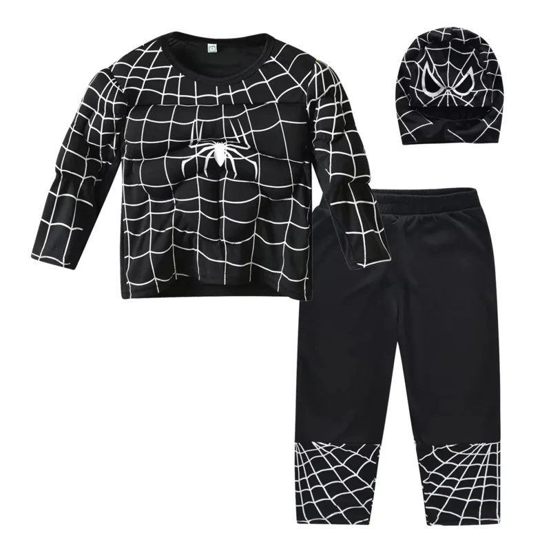 SN55Hero Hulk Capitan America Costume Cosplay Ragazzo Abbigliamento per bambini Spiderman Abito muscolare Carnevale di Halloween Festa di compleanno @ 54WE