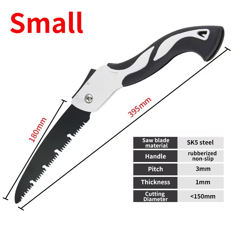 180/210/250mm Heavy Folding Handsaw Wood Cutting Saw Hand Tools For Camping Wood Cutting Garden Fruit Tree Pruning Handmade