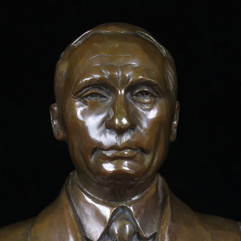 government school TOP Decoration art  Collection Russia president Vladimir Putin the great Bronze portrait statue