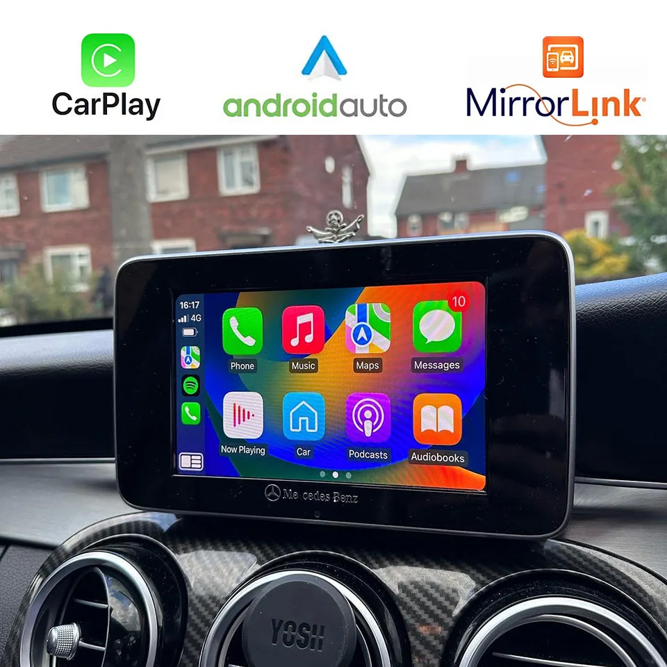 AZTON Wireless Android Auto Apple CarPlay Upgrade Interface for Mercedes Benz W205 W213 W222 Class C A B G E GLC GLA GLE