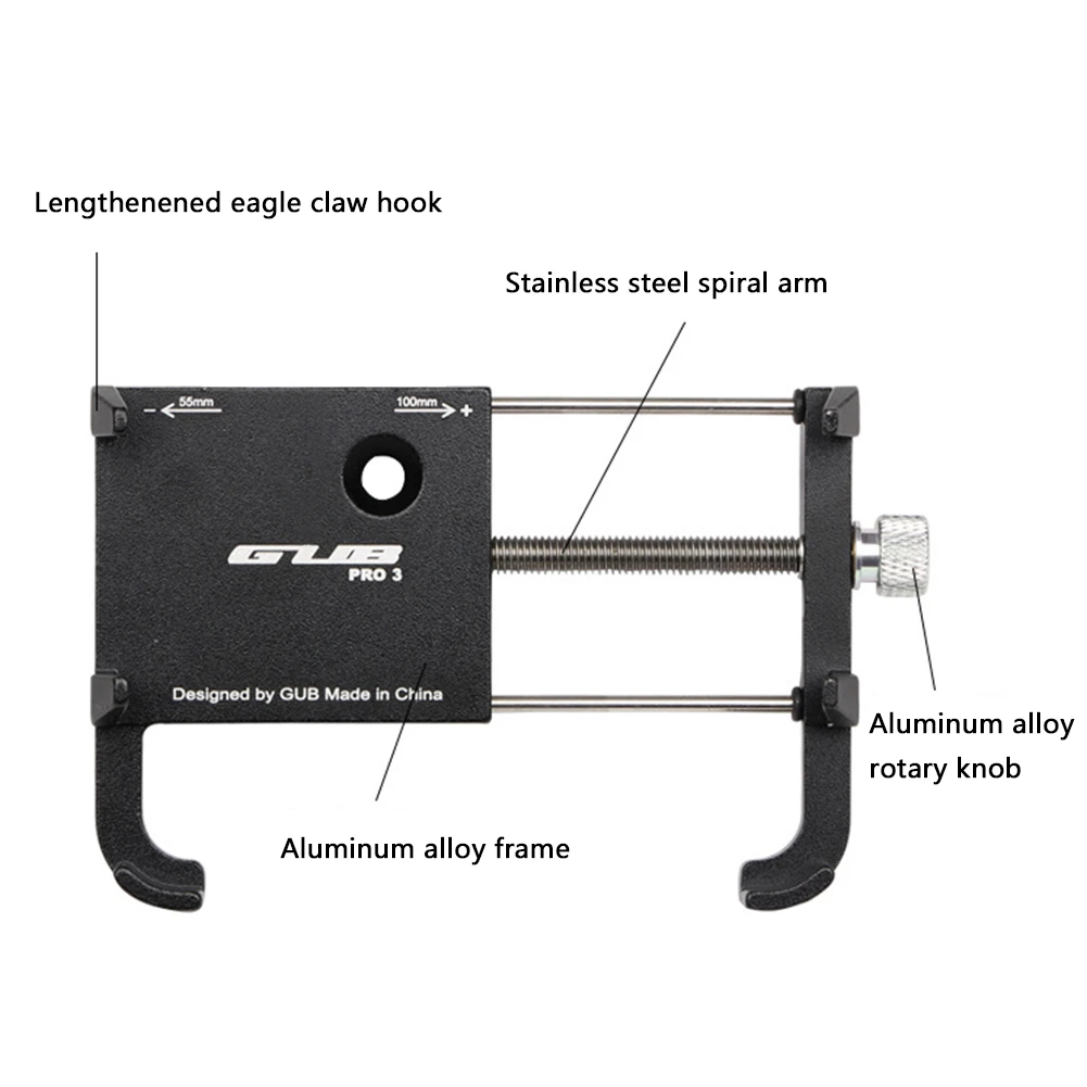 GUB PRO3 Fahrrad & Motorrad Telefon Mount Aluminium Fahrrad Telefon Halter Halterung für iPhone Samsung 3,5-6,2 zoll Fahrrad halterung Montieren – Detail 3