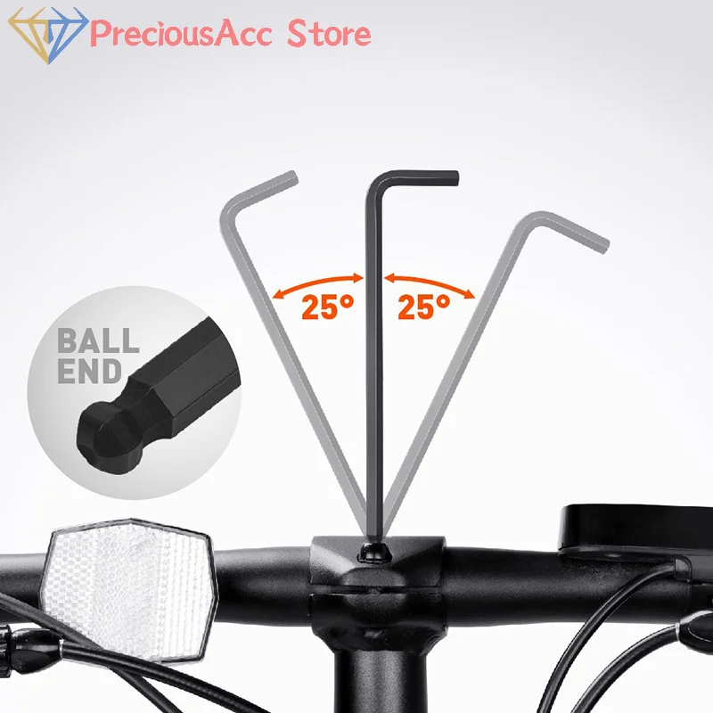 1 Set Set di cacciaviti con chiave esagonale a brugola con manica Set di chiavi a brugola Coppia universale metrica lunga per motocicli Biciclette