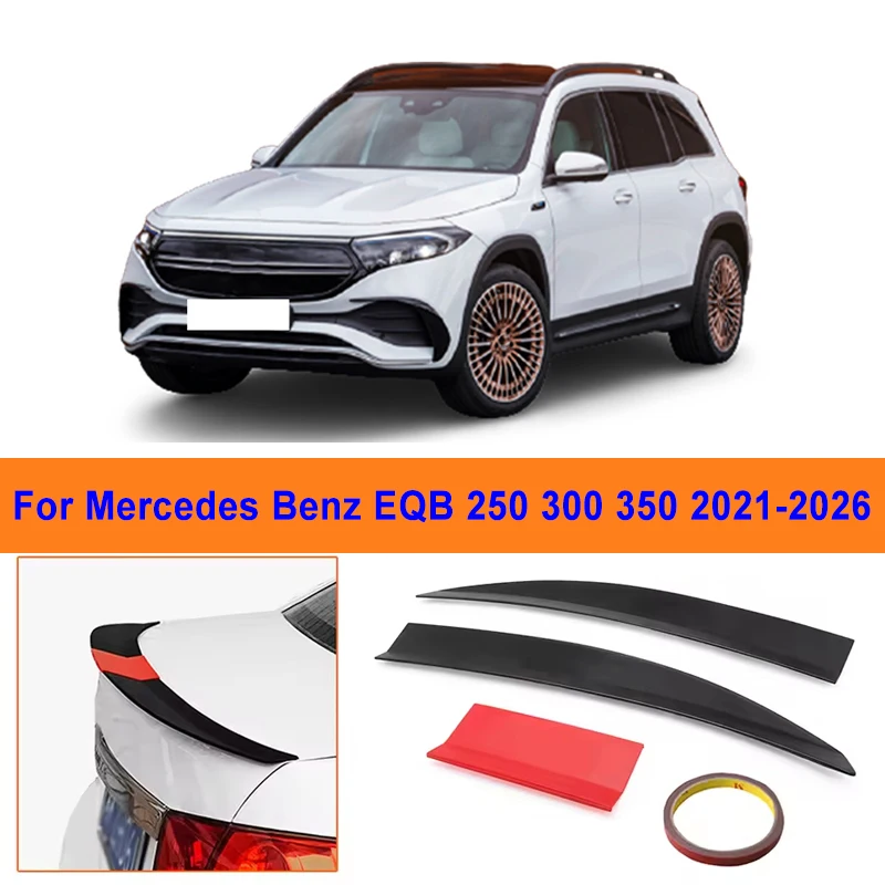 

For Mercedes Benz EQB 250 300 350 2021-2026 3-Section ABS Rear Trunk Spoiler 115-125cm Adjustable Sports Decor Top Wing