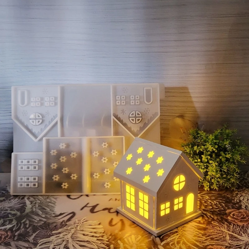 Practical Home Decoration Mold Miniature House Shaped Accessories Silicone Mold