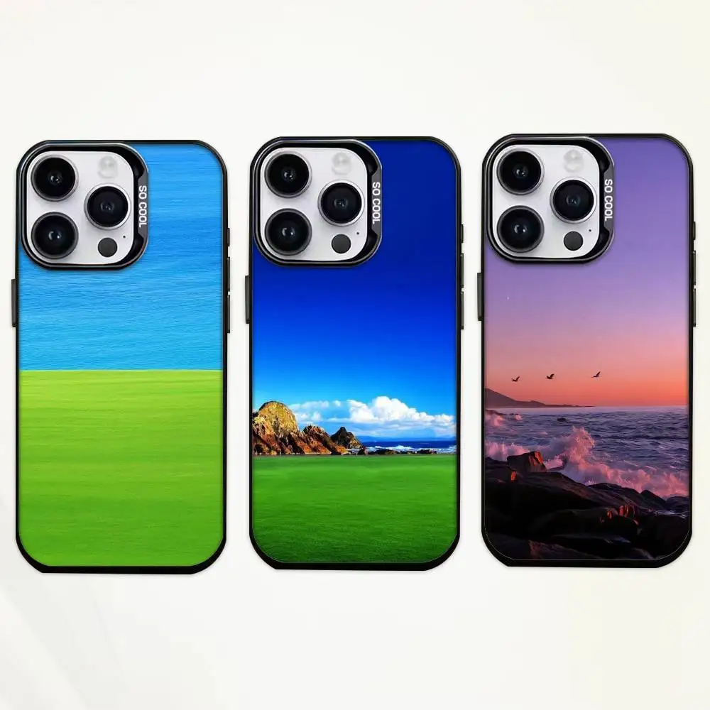 

natural scenery Phone Case for Color Silver Shell For IPhone 17 16 15 14 13 12 11 Pro Max Plus
