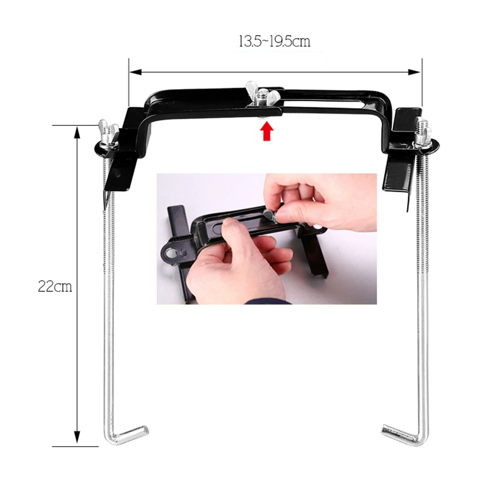 Car Battery Fixing Holder Kit Auto Battery Tray Storage Clamp Battery Holder Bracket Kit Adjustable Clamp for Car Automotive RV