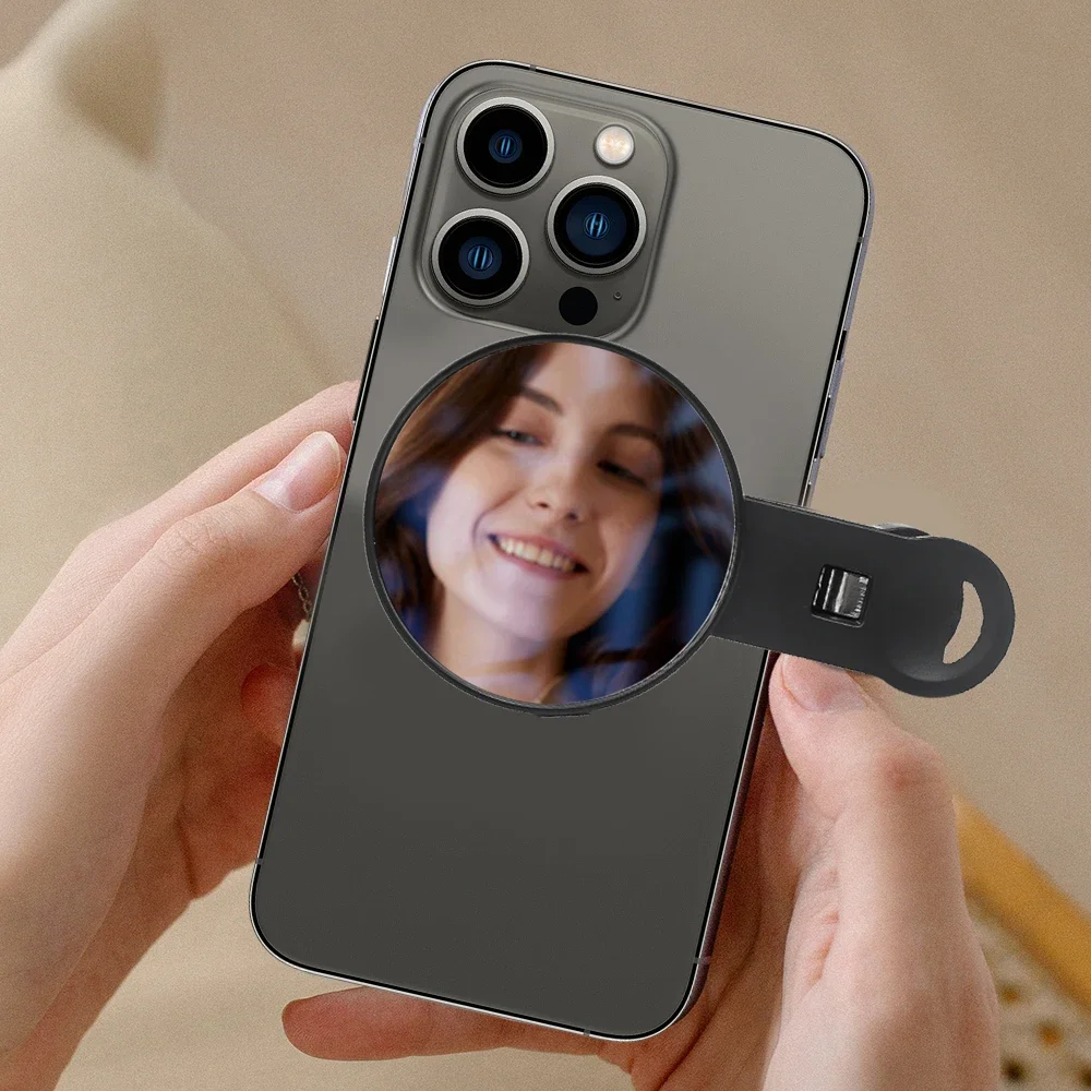 Universal Cellphones Rear Camera Mirror Reflection Shooting Clip Back HD Lens Selfie Reflector Mirrors with Storage Box