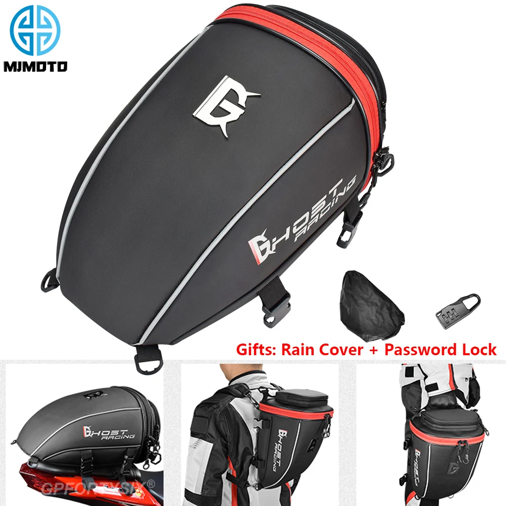 

Multifunction Motorcycle Rear Seat Bag Large Capacity Motocross Tail Bag Waterproof Motorbike Backpack Reflective Moto Biker Bag