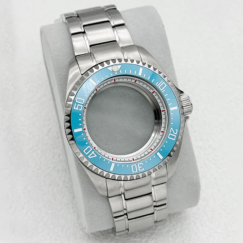 42mm SKX007 Watch Case Strap Set NH36 NH35 Case  Domed Sapphire Double-Layer Crystal For NH35 NH36 4R35 7S Movement Watch Case