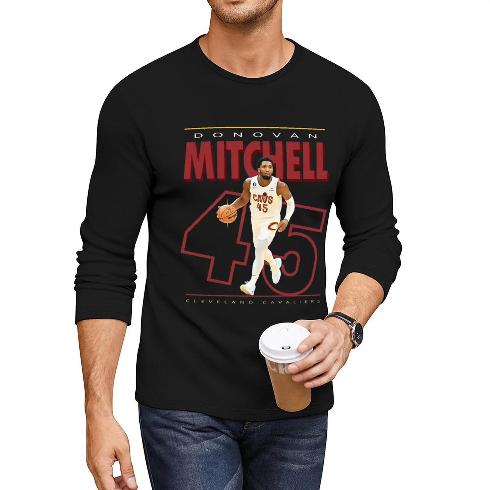 

Donovan sport Mitchell (1) Long T-Shirt korean fashion Men's cotton t-shirt