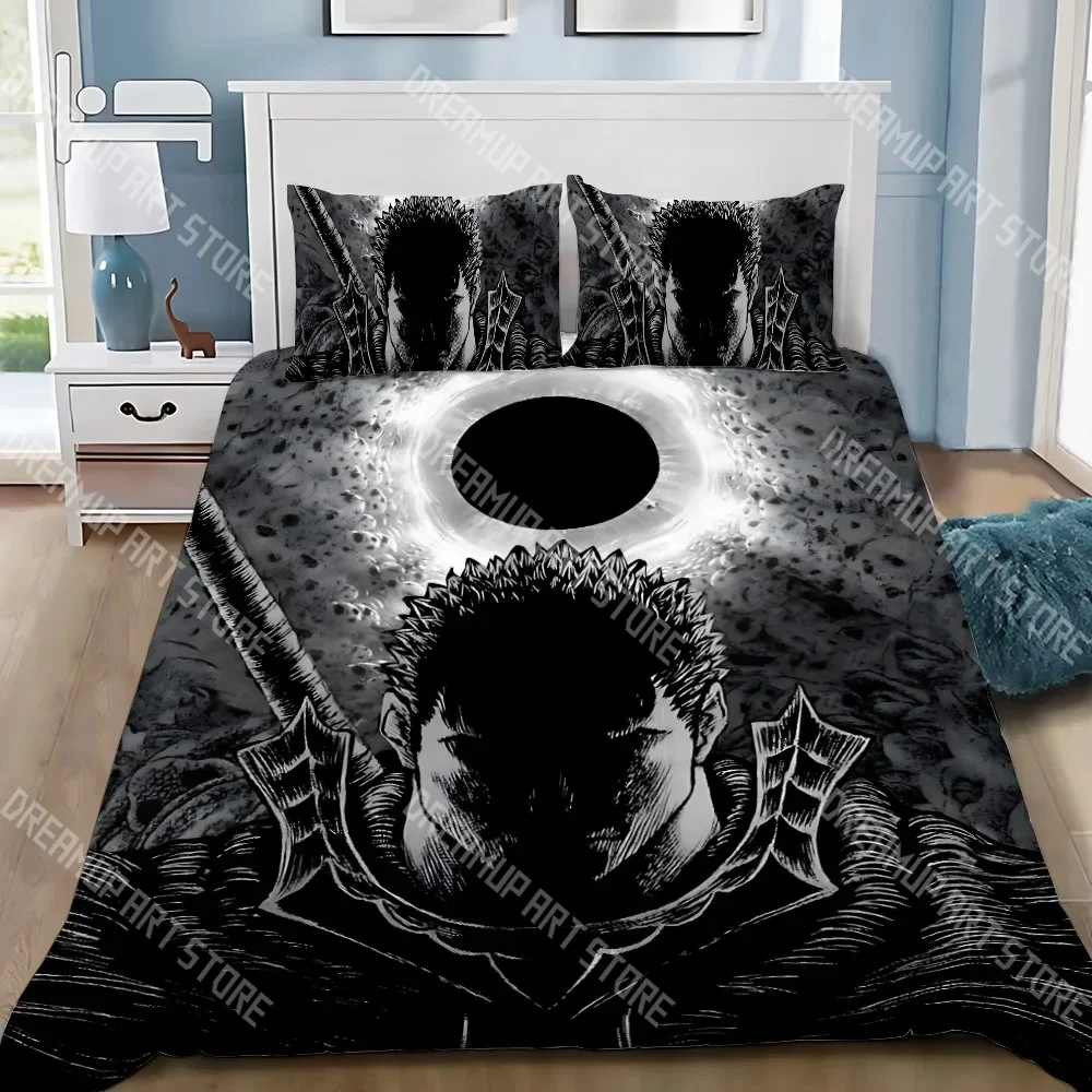 Fashion Berserk Anime Bedding Set Single Twin Full Queen King Size Bed Set Kids Bedroom Duvetcover Sets Bed Sheet Set