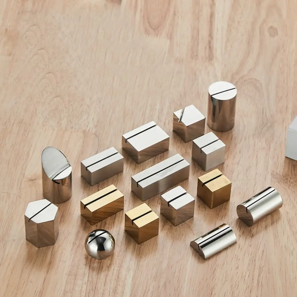 Стенд для дисплея Держатель для карт из нержавеющей стали Твердый креативный держатель для таблички с номером Забавное меню Держатель для заметок Картка для сиденья в отеле