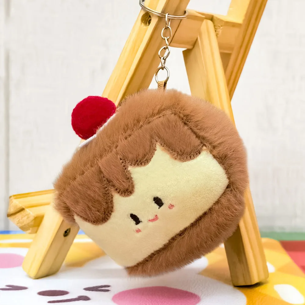 

Милый многоцветный плюшевый брелок с хлебом, подвеска, украшение автомобиля, милая сумка, орнамент, мягкая мультяшная еда, счастливый шарм, подарочные игрушки