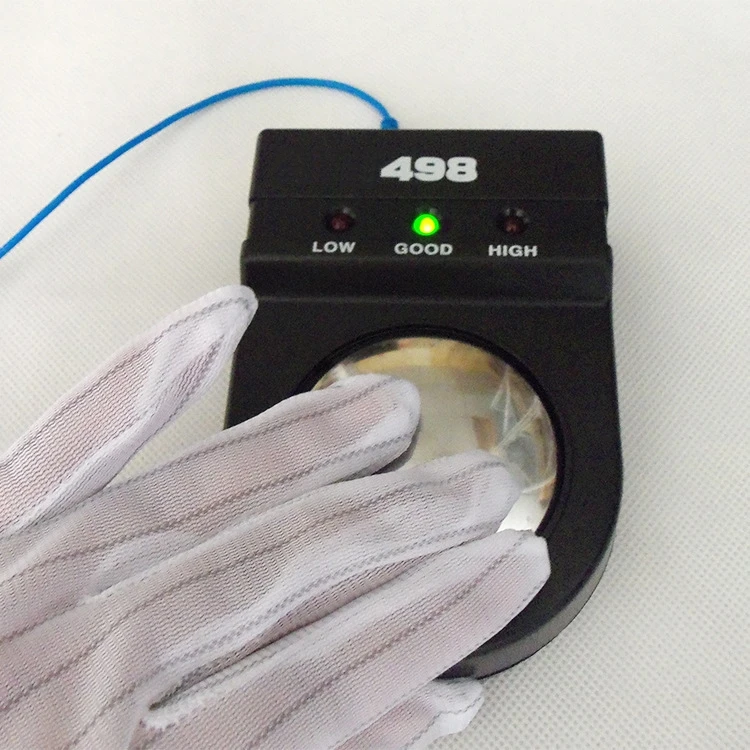 Tester per braccialetti antistatici, controllo di messa a terra portatile per bracciale ESD con allarme sonoro e luminoso per banco da lavoro