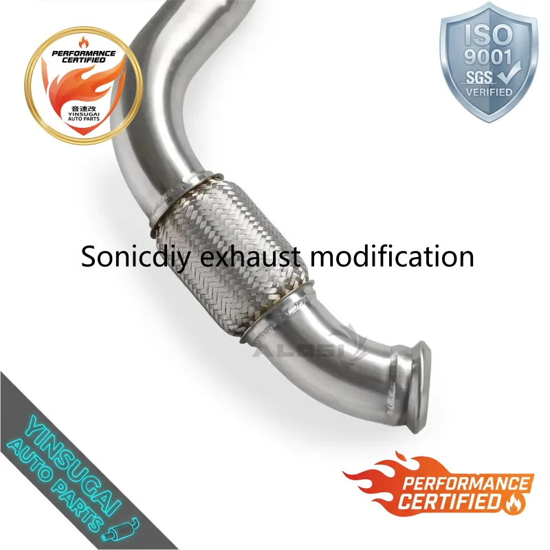 Cuski High Flow Heat Insulated Catted Downpipe For Mercedes B180 B200 W246 M270 1.6T 2012-2015 SS304 Perfect Fit view 2