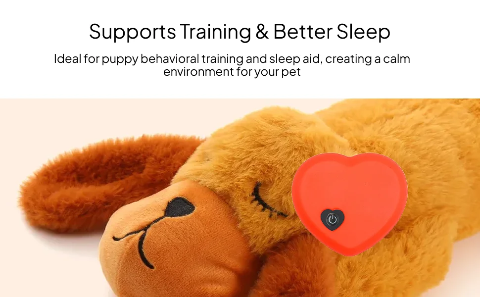 Cat Dog Heartbeat Device Replacement for Stuffed Toy Calming Aid Puppy Sleep Helper Portable ABS Red