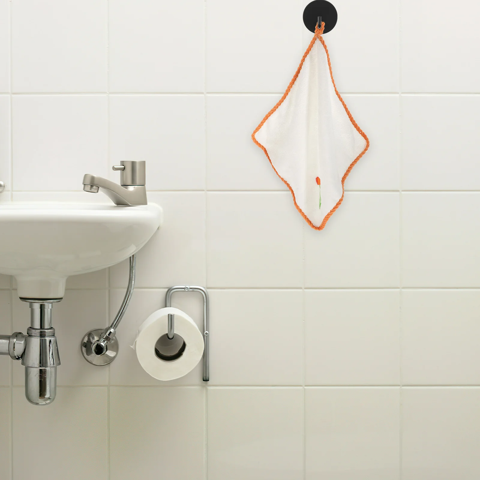 

1pcs Tulip 3D Printed Hand Towel Fast Drying Absorbent Kitchen Bathroom Towel With Hanging Loop Cute Decorative Home Towels