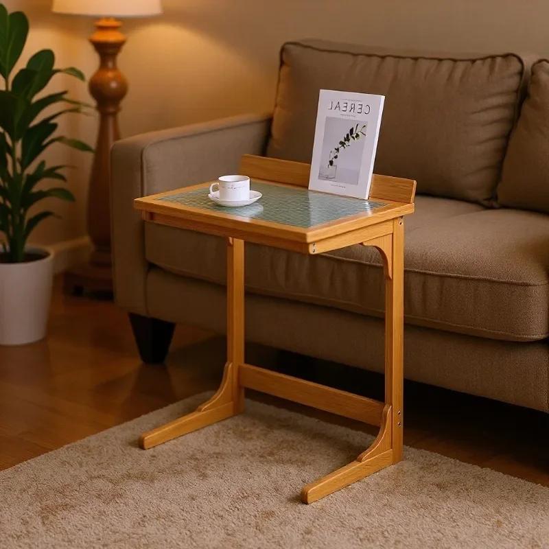 Side table small coffee bedside sofa side table cabinet Changhong glass small apartment square tea table Japanese co