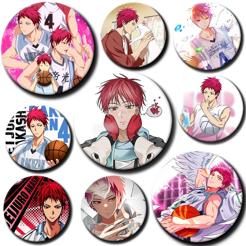 

Cartoon Character Akashi Seijuro Soft Button Pin Anime Akashi Seijuro Brooch Creative Badge for Backpack Clothes Decoration Gift