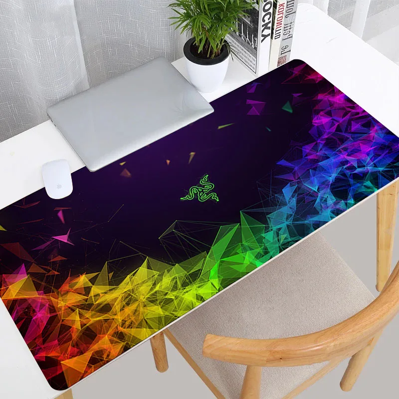 Alfombrilla de ratón R-Razer, alfombrilla de ratón de Anime, juego con impresión HD, teclado grande, alfombrilla de escritorio con borde de sutura, alfombra antideslizante para oficina, protección de mesa XL