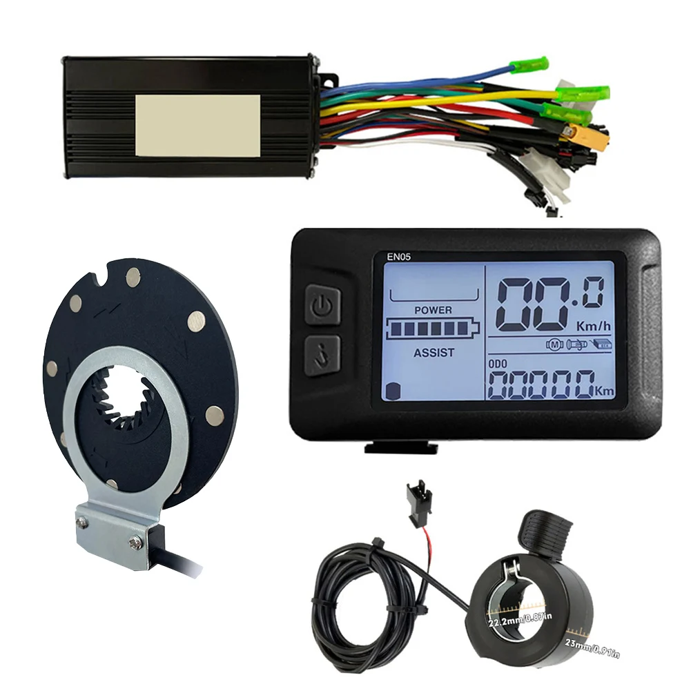 36/48V 26A Electric Bicycle Sine Wave Controller EN05 Display Throttle SM Plug 8 PAS Kit For MTB E-Bike Modification Accessories