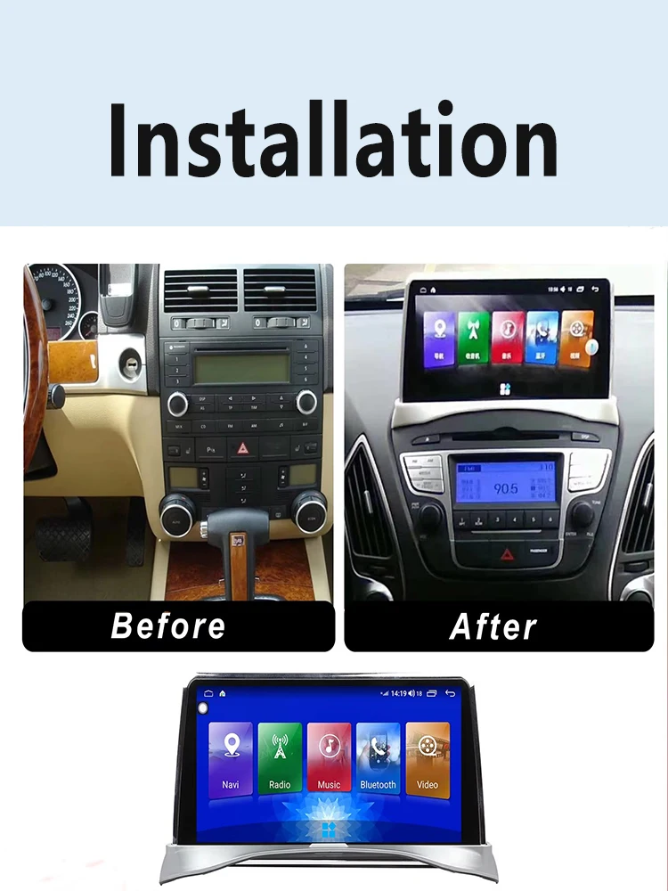 Android 13 For Hyundai Tucson 2 LM IX35 Car Radio Multimedia Player Stereo Navigation GPS 4G WIFI HDR QLED Screen Carplay