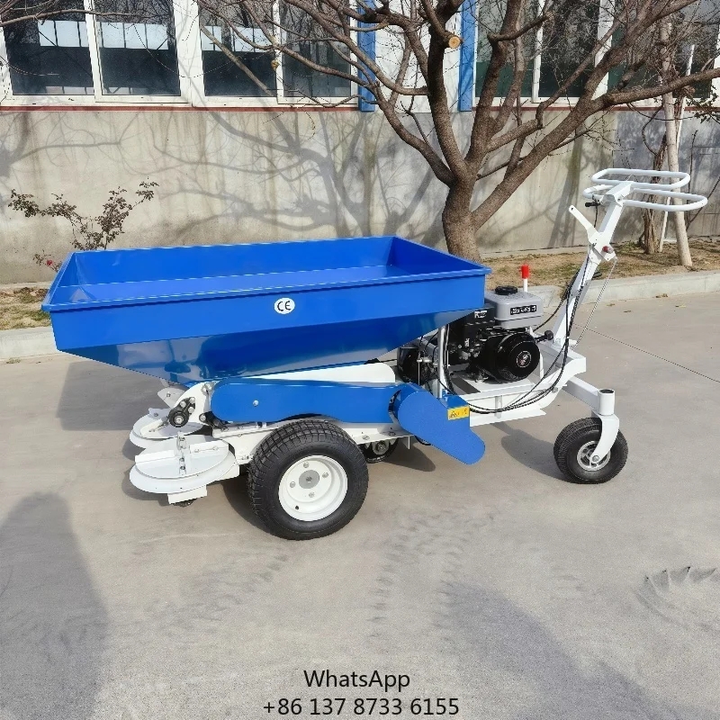 New WIGON Orchard Fertilizer Applicator Handheld Spreader Large Area Rotating Double Disc Gearbox