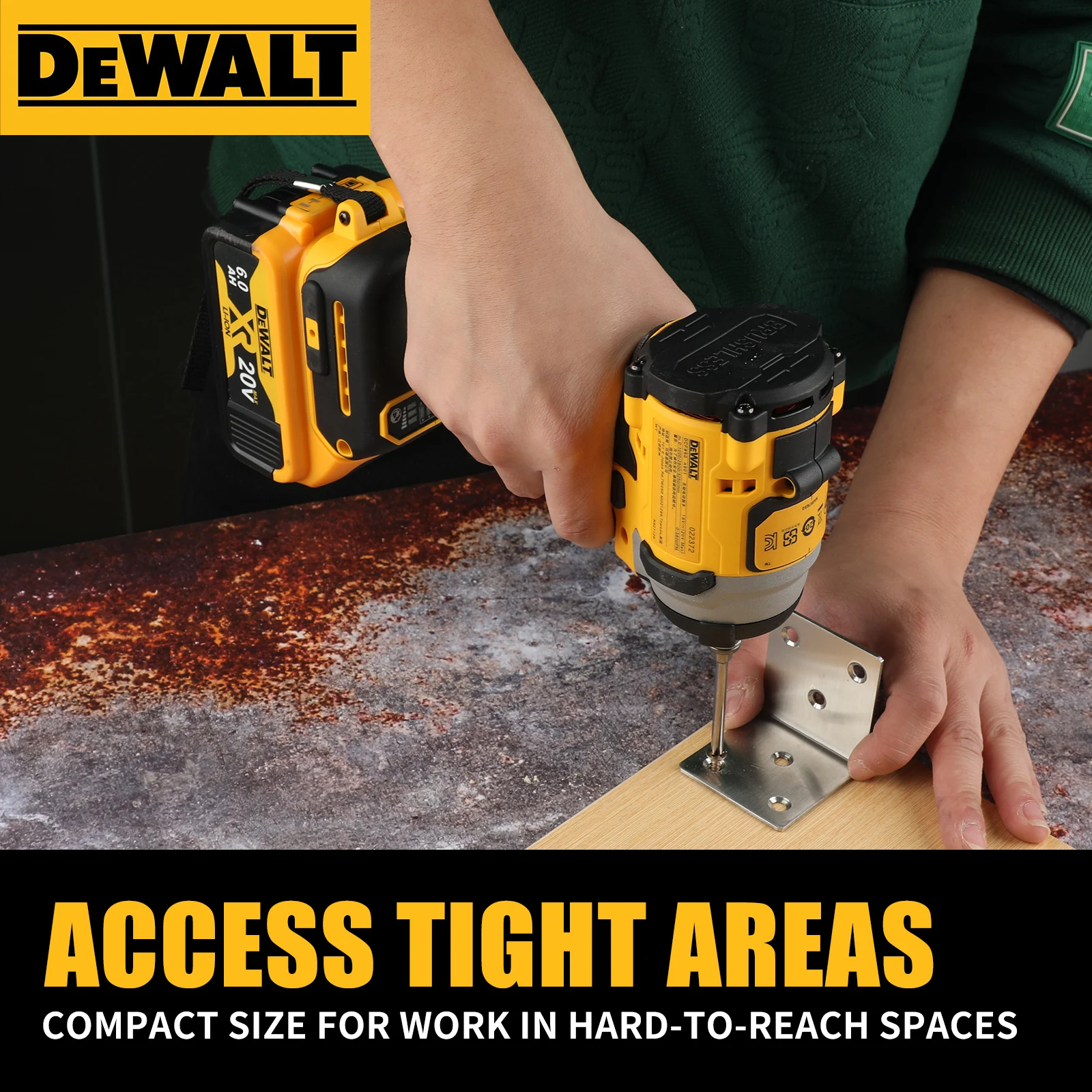 “DeWalt DCF850 - 20V Lithium - Ion Cordless Impact Wrench - High Torque, Rechargeable Power Tool for  Pros & DIYers