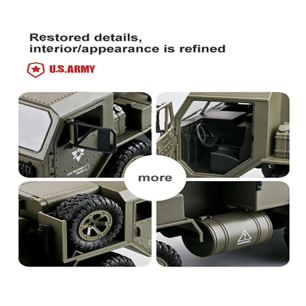 RC Military Wifi Camera Vehicle Fayee FY004A 1/16 2.4G 6WD Remote Control Car Proportional US Army Truck RTR Drive Toy Model