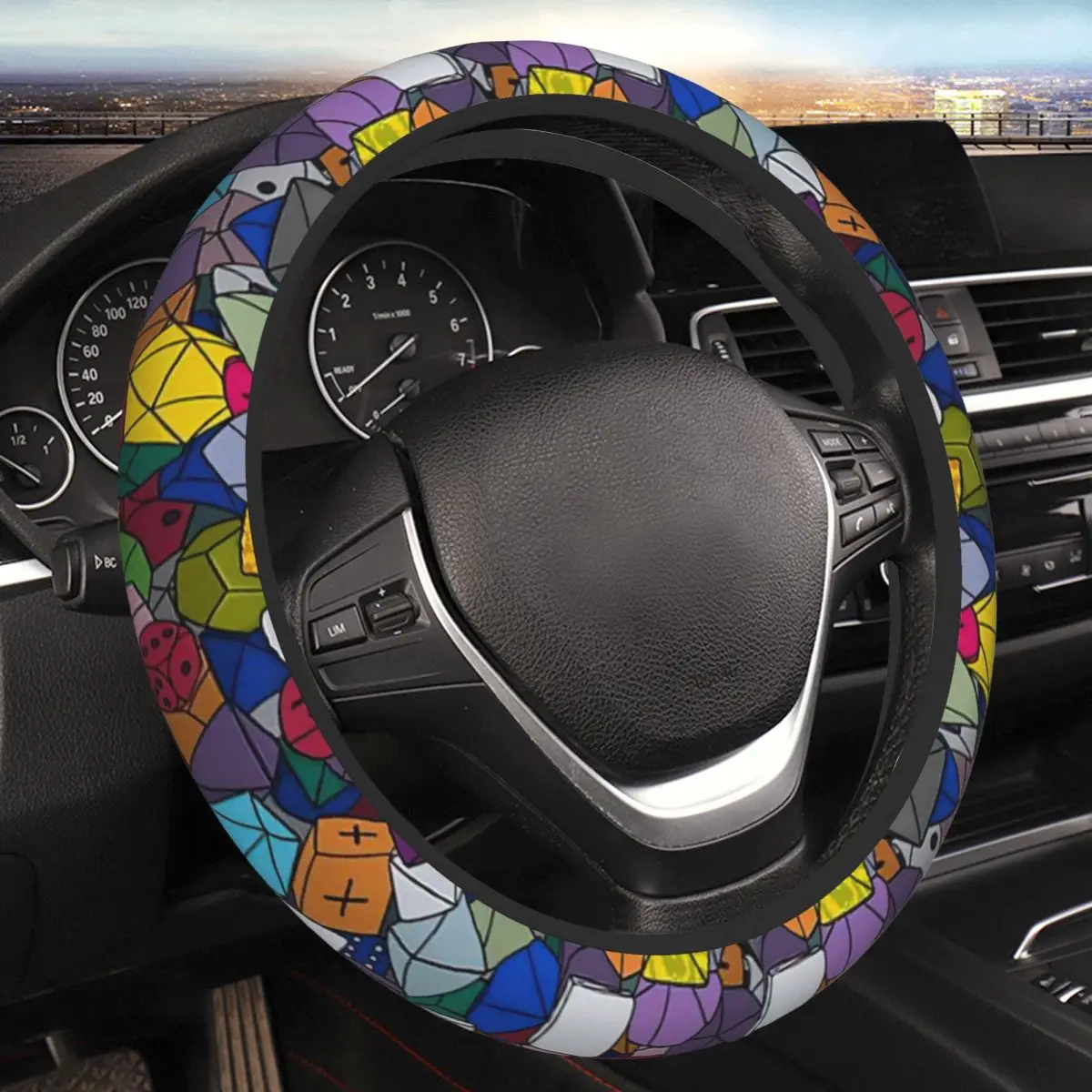 

RPG Dice Thickening Car Steering Wheel Cover 38cm Universal Suitable Car-styling Car Accessories