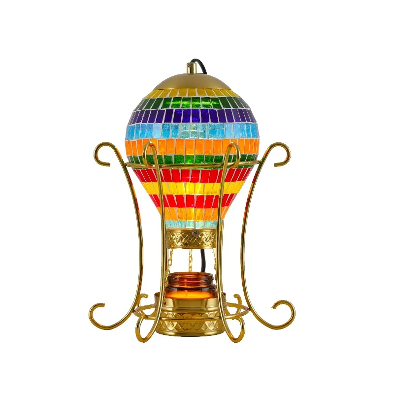 

Style Bohemian table lamp handmade, mosaic hot air balloon, Christmas decorations E14 base flexible function